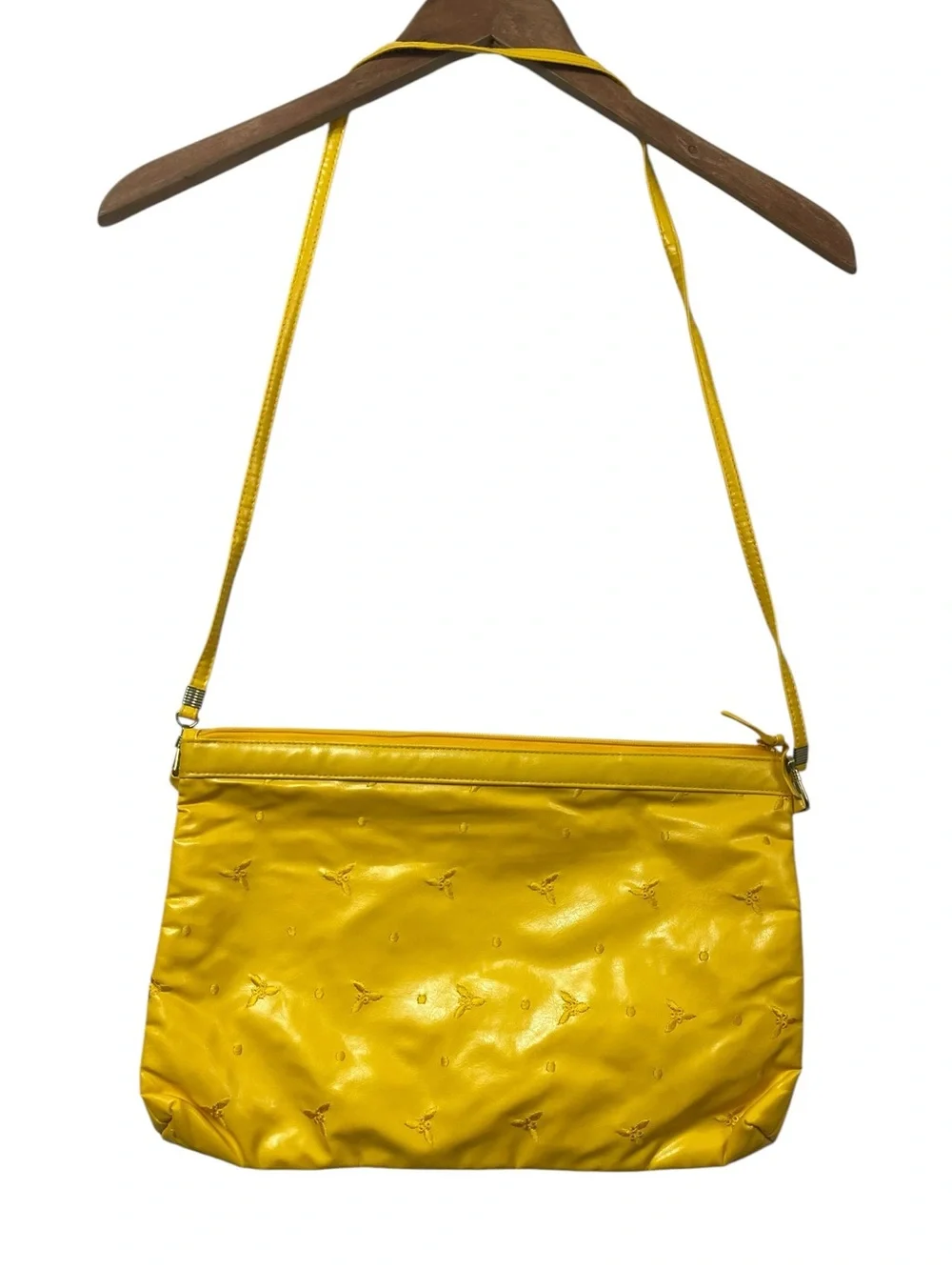 Vintage Yellow Floral Purse 80s Shoulder Bag Granny Boho Summer Cottagecore